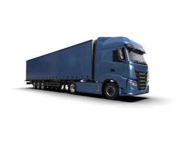 Kamyon arka planda izole edildi. 3d görüntüleme - illüstrasyon