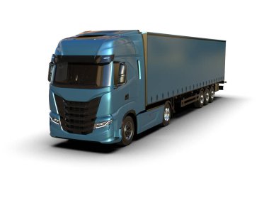 Kamyon arka planda izole edildi. 3d görüntüleme - illüstrasyon