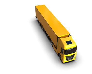 Kamyon arka planda izole edildi. 3d görüntüleme - illüstrasyon