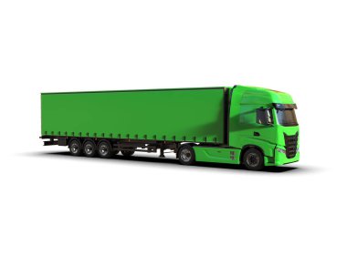 Kamyon arka planda izole edildi. 3d görüntüleme - illüstrasyon