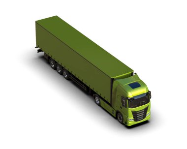 Kamyon arka planda izole edildi. 3d görüntüleme - illüstrasyon