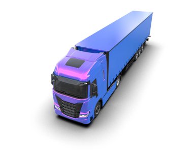 Kamyon arka planda izole edildi. 3d görüntüleme - illüstrasyon