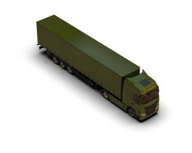 Kamyon arka planda izole edildi. 3d görüntüleme - illüstrasyon