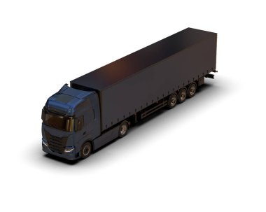 Kamyon arka planda izole edildi. 3d görüntüleme - illüstrasyon