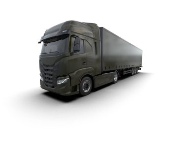 Kamyon arka planda izole edildi. 3d görüntüleme - illüstrasyon