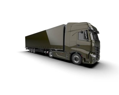 Kamyon arka planda izole edildi. 3d görüntüleme - illüstrasyon