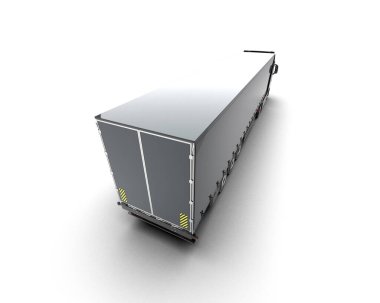 Kamyon arka planda izole edildi. 3d görüntüleme - illüstrasyon