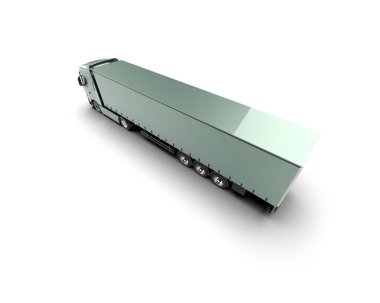 Kamyon arka planda izole edildi. 3d görüntüleme - illüstrasyon