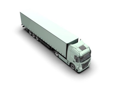 Kamyon arka planda izole edildi. 3d görüntüleme - illüstrasyon
