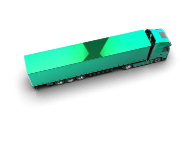 Kamyon arka planda izole edildi. 3d görüntüleme - illüstrasyon