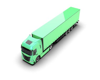Kamyon arka planda izole edildi. 3d görüntüleme - illüstrasyon