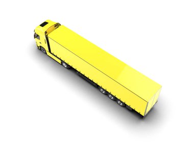 Kamyon arka planda izole edildi. 3d görüntüleme - illüstrasyon