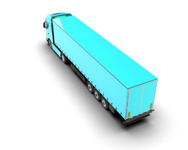 Kamyon arka planda izole edildi. 3d görüntüleme - illüstrasyon