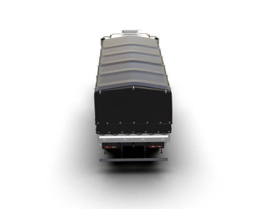 Askeri kamyon arka planda izole edilmiş. 3d görüntüleme - illüstrasyon