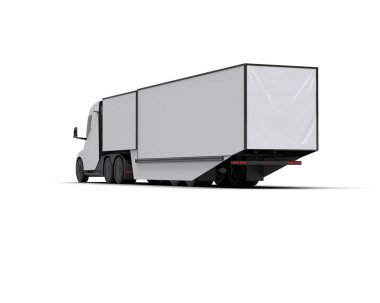 Kamyon arka planda izole edildi. 3d görüntüleme - illüstrasyon