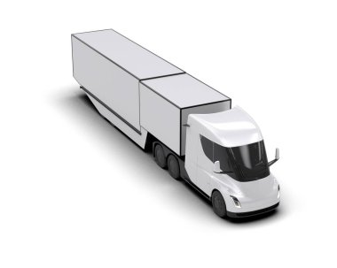 Kamyon arka planda izole edildi. 3d görüntüleme - illüstrasyon