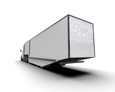 Kamyon arka planda izole edildi. 3d görüntüleme - illüstrasyon