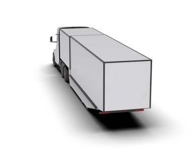 Kamyon arka planda izole edildi. 3d görüntüleme - illüstrasyon