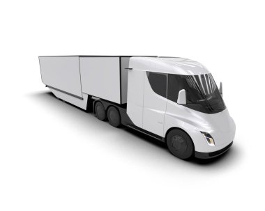 Kamyon arka planda izole edildi. 3d görüntüleme - illüstrasyon