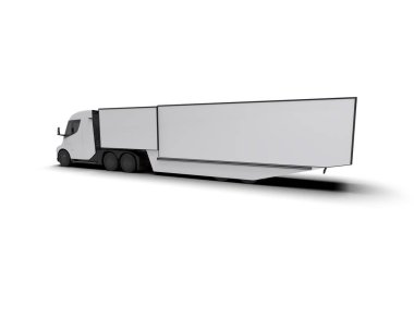 Kamyon arka planda izole edildi. 3d görüntüleme - illüstrasyon