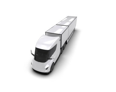 Kamyon arka planda izole edildi. 3d görüntüleme - illüstrasyon