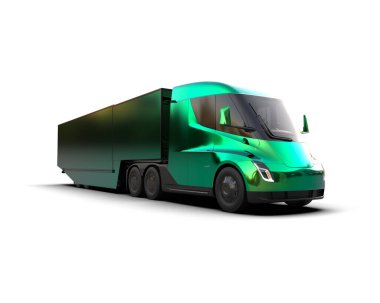 Kamyon arka planda izole edildi. 3d görüntüleme - illüstrasyon