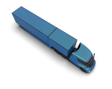 Kamyon arka planda izole edildi. 3d görüntüleme - illüstrasyon