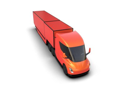 Kamyon arka planda izole edildi. 3d görüntüleme - illüstrasyon