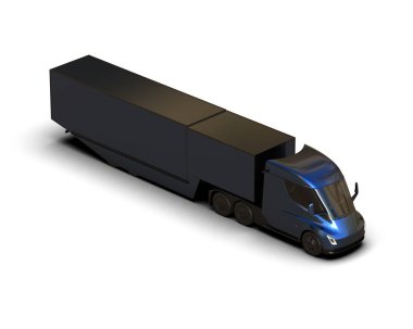 Kamyon arka planda izole edildi. 3d görüntüleme - illüstrasyon