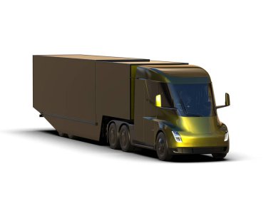 Kamyon arka planda izole edildi. 3d görüntüleme - illüstrasyon