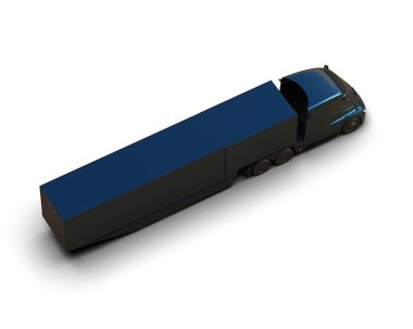 Kamyon arka planda izole edildi. 3d görüntüleme - illüstrasyon