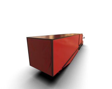 Kamyon arka planda izole edildi. 3d görüntüleme - illüstrasyon