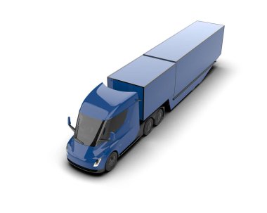 Kamyon arka planda izole edildi. 3d görüntüleme - illüstrasyon