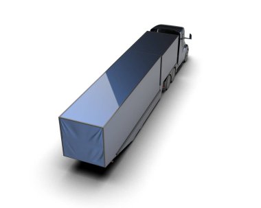 Kamyon arka planda izole edildi. 3d görüntüleme - illüstrasyon