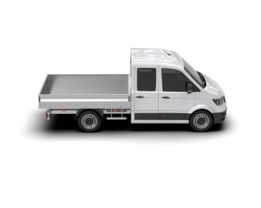 Kamyonet arka planda izole edilmiş. 3d görüntüleme - illüstrasyon