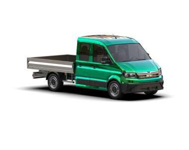 Kamyonet arka planda izole edilmiş. 3d görüntüleme - illüstrasyon