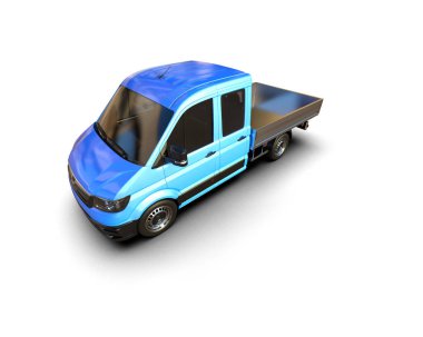 Kamyonet arka planda izole edilmiş. 3d görüntüleme - illüstrasyon