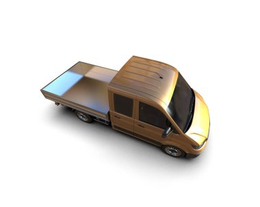 Kamyonet arka planda izole edilmiş. 3d görüntüleme - illüstrasyon