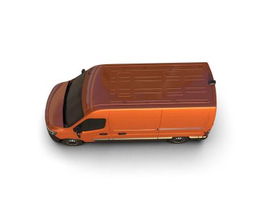 Minibüs beyaz arka planda izole. 3d resimleme