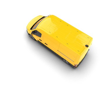 Minibüs beyaz arka planda izole. 3d resimleme