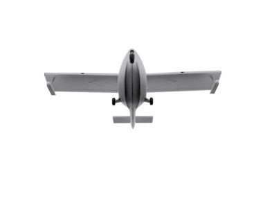 Beyaz arka planda izole edilmiş bir uçak. 3d görüntüleme - illüstrasyon