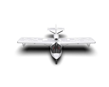 Beyaz arka planda izole edilmiş bir uçak. 3d görüntüleme - illüstrasyon