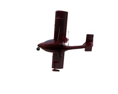 Beyaz arka planda izole edilmiş bir uçak. 3d görüntüleme - illüstrasyon