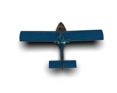 Beyaz arka planda izole edilmiş bir uçak. 3d görüntüleme - illüstrasyon