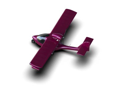 Beyaz arka planda izole edilmiş bir uçak. 3d görüntüleme - illüstrasyon