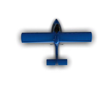 Beyaz arka planda izole edilmiş bir uçak. 3d görüntüleme - illüstrasyon