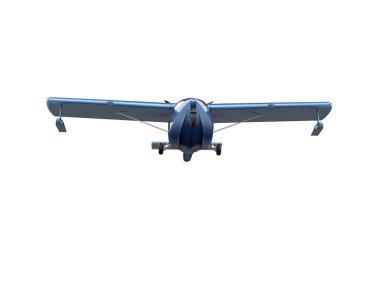 Beyaz arka planda izole edilmiş bir uçak. 3d görüntüleme - illüstrasyon