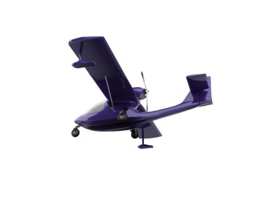 Beyaz arka planda izole edilmiş bir uçak. 3d görüntüleme - illüstrasyon