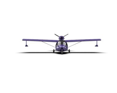 Beyaz arka planda izole edilmiş bir uçak. 3d görüntüleme - illüstrasyon