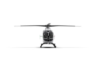 Helikopter beyaz arka planda izole edildi. 3d görüntüleme - illüstrasyon